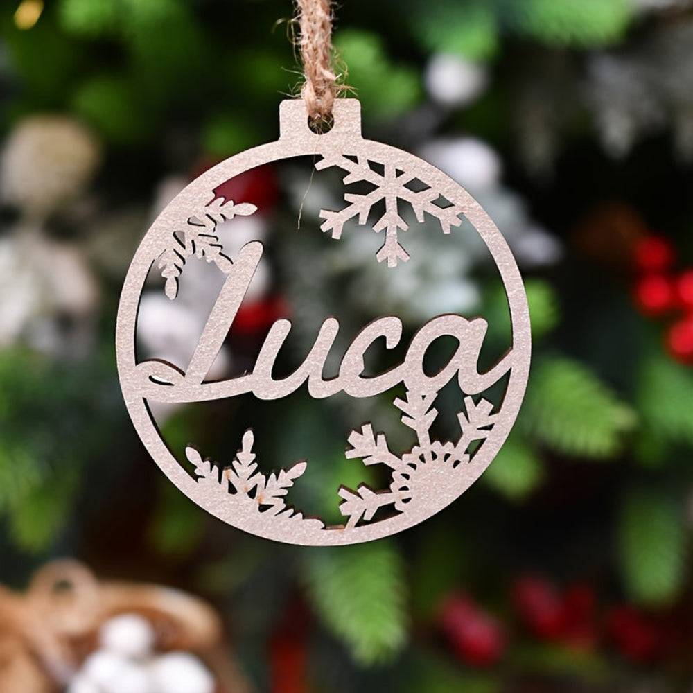 Personalizované vánoční ozdoby Dřevěná dekorace se jménem