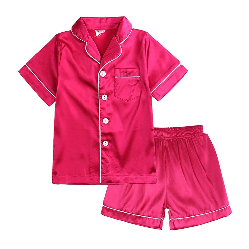 Silk Pyjama Set for Kids Sleepwear Comfort