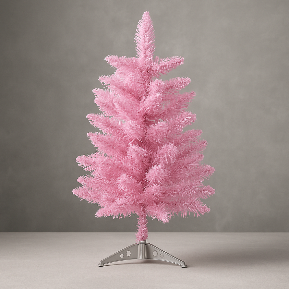 Pink Christmas Tree Artificial Tabletop Decoration Holiday Display