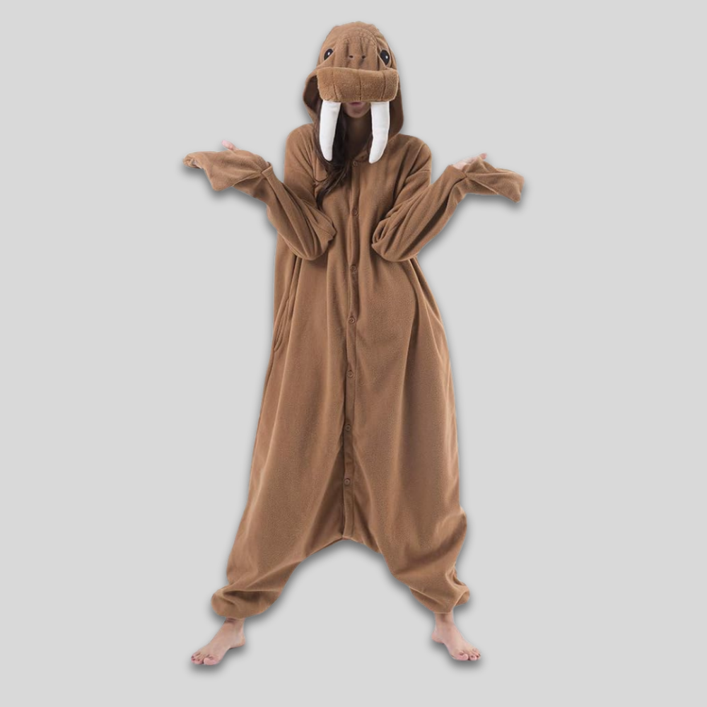 Plush Fleece Onesie Pajamas Adults Sleepwear Costume