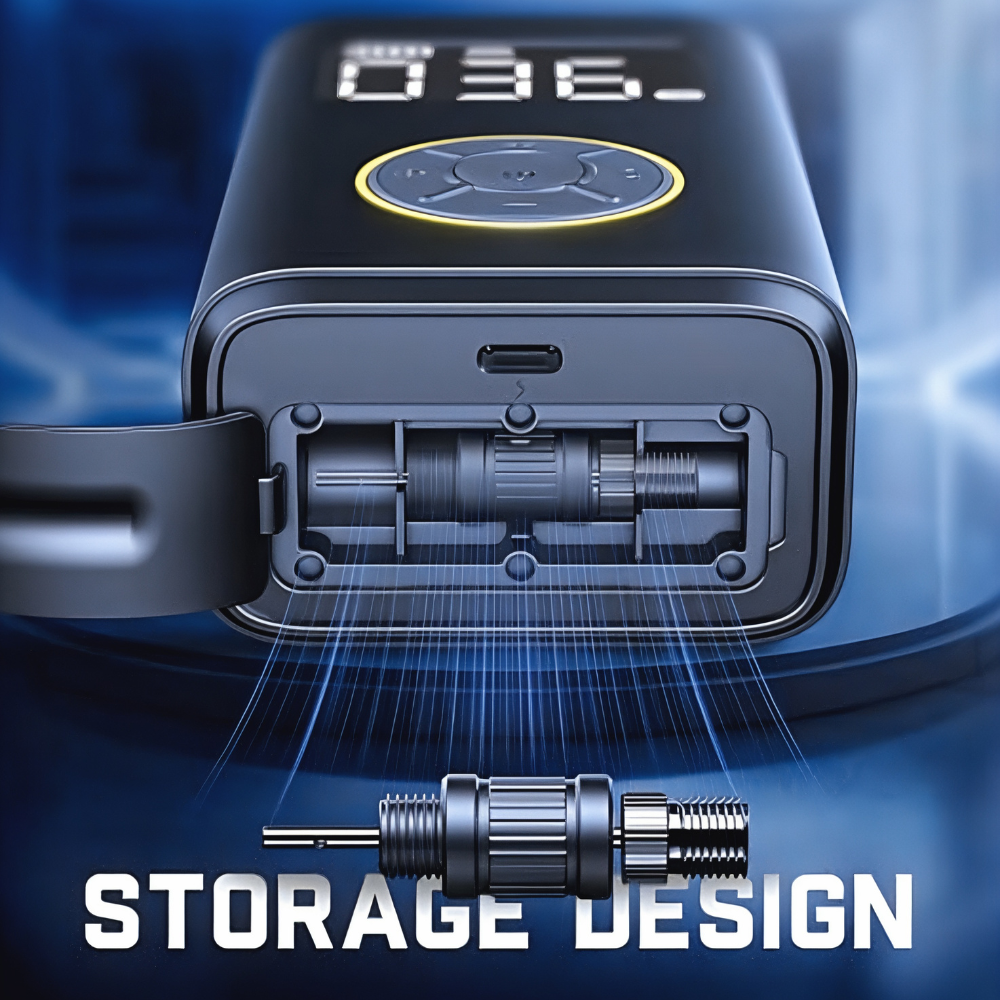 Portable Air Compressor Gift Set Car Bike Tire Pump