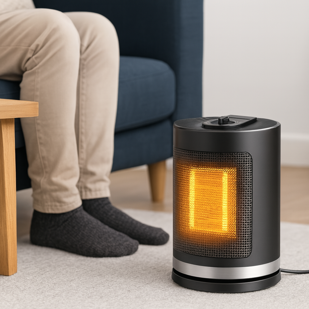 Portable Electric Space Heater Adjustable Thermostat