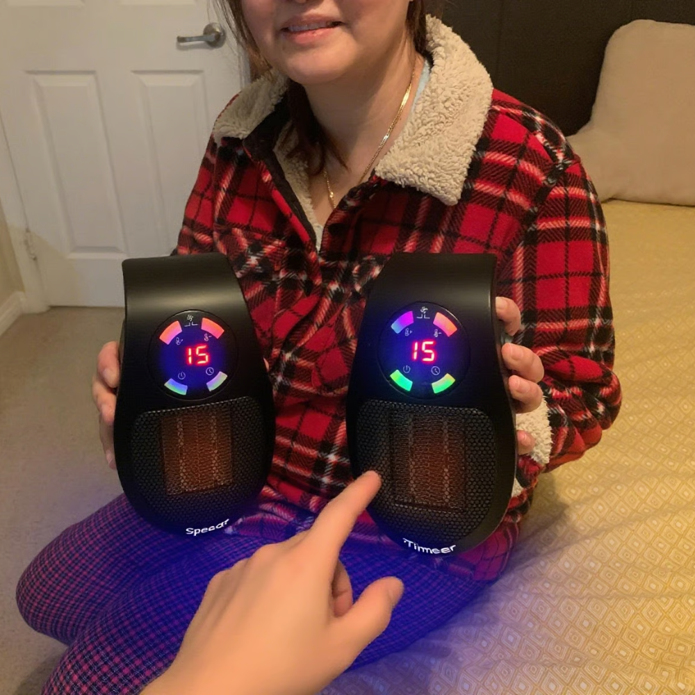 Portable Electric Space Heater Energy Efficient Thermostat Control