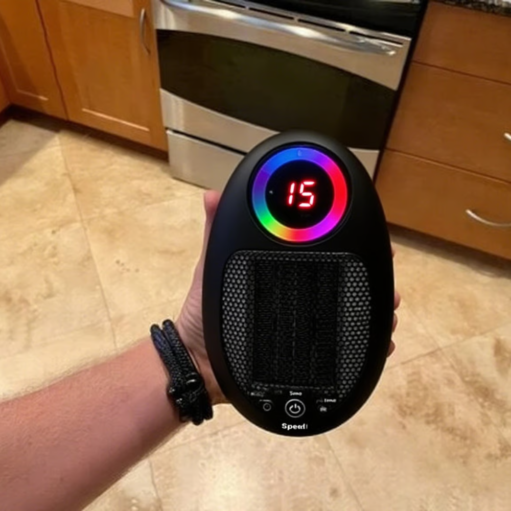 Portable Electric Space Heater Energy Efficient Thermostat Control