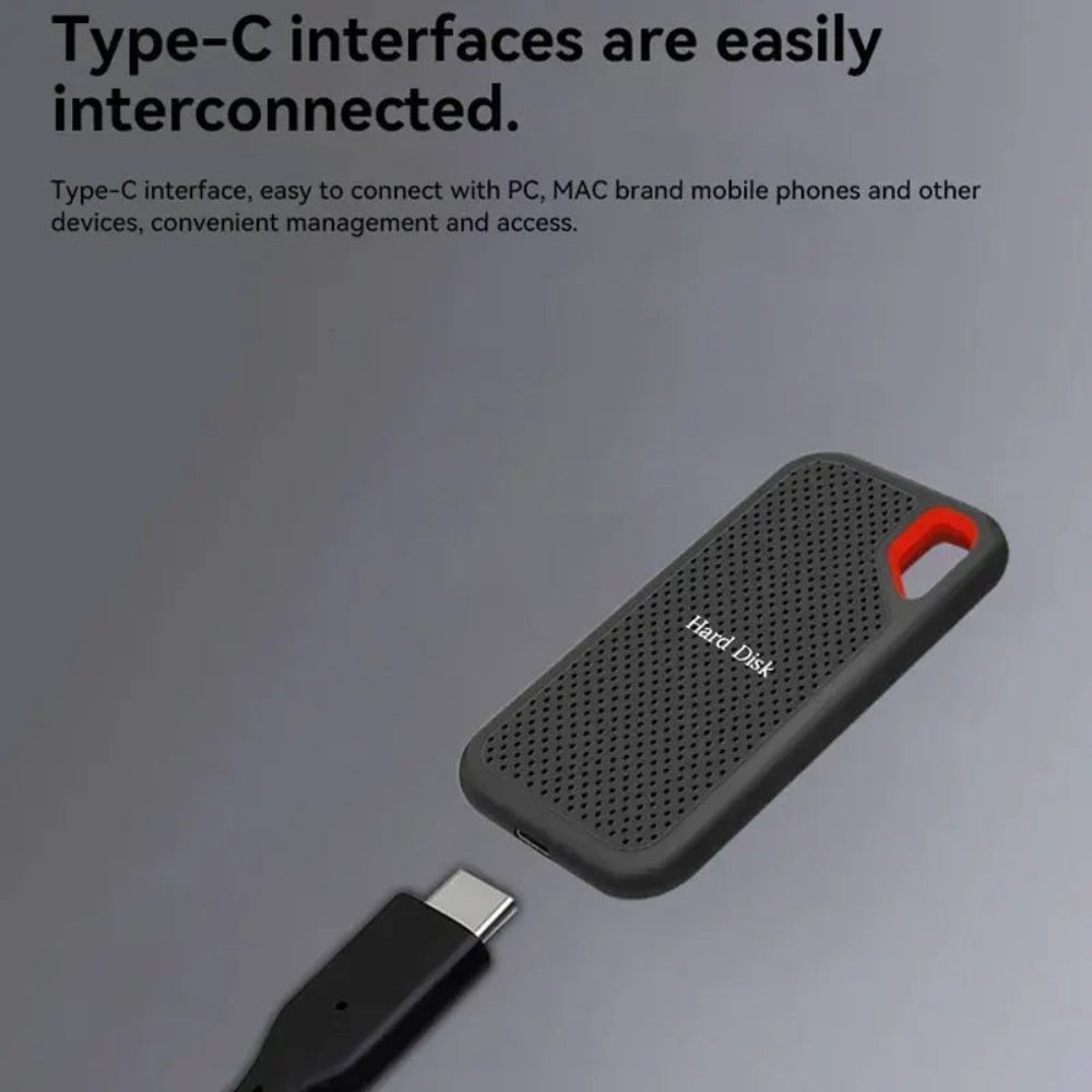 Přenosný externí SSD disk vysokorychlostní přenos dat nárazuvzdorné úložiště