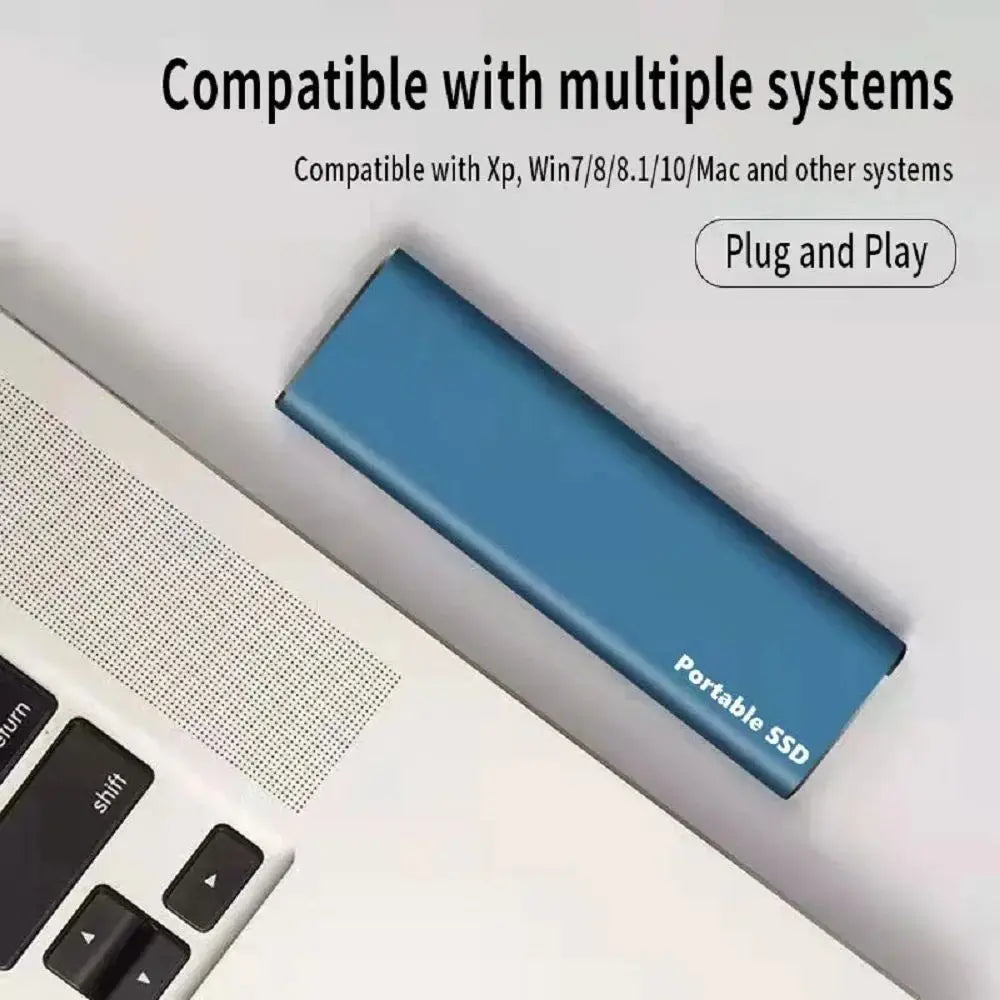 Portable External SSD High Speed Aluminum Storage Drive
