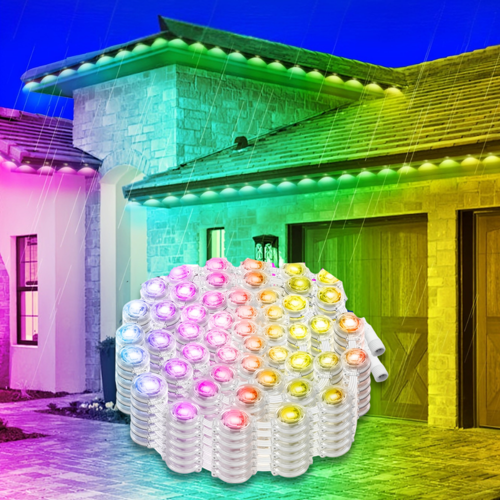 RGB Eaves Lights Outdoor Waterproof App Control LED Strip