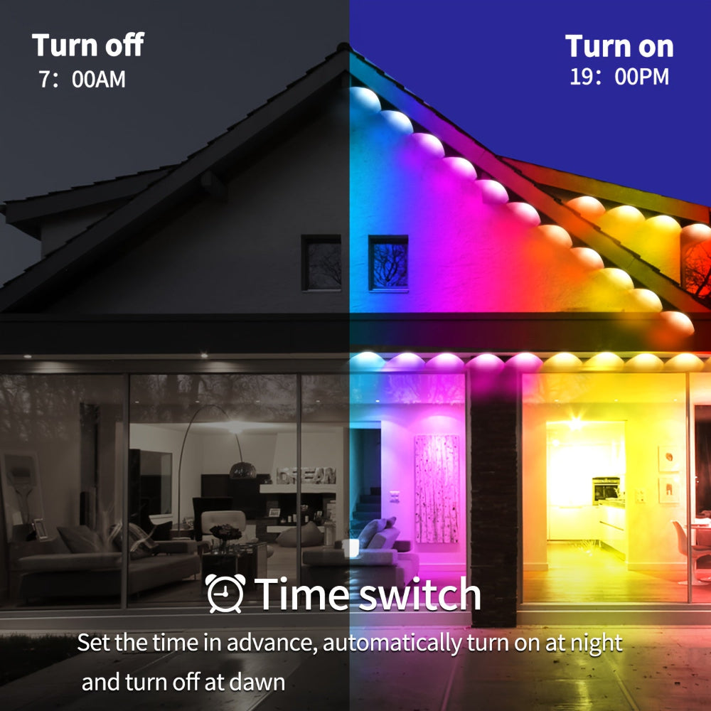 RGB Eaves Lights Outdoor Waterproof App Control LED Strip