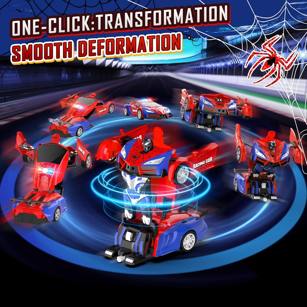 Remote Control Car Transforming Robot Kids Toy Rechargeable