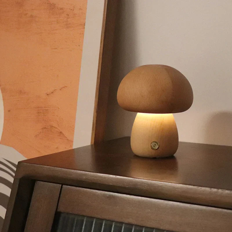 Lampada Touch GlowMush: Lampada da Tavolo Decorativa a LED con Luce Soffusa per Camera da Letto e Ambiente per Bambini