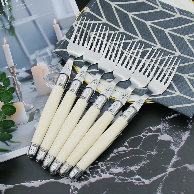 Cutlery Set Stainless Steel Ivory Handle Design