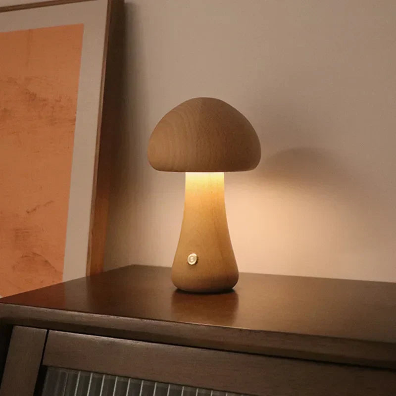 Lampada Touch GlowMush: Lampada da Tavolo Decorativa a LED con Luce Soffusa per Camera da Letto e Ambiente per Bambini