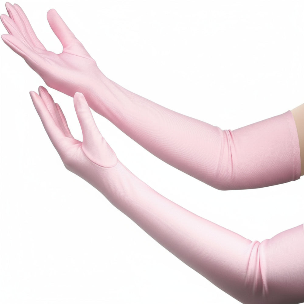 Satin Opera Gloves Women Long Elbow Length Costume