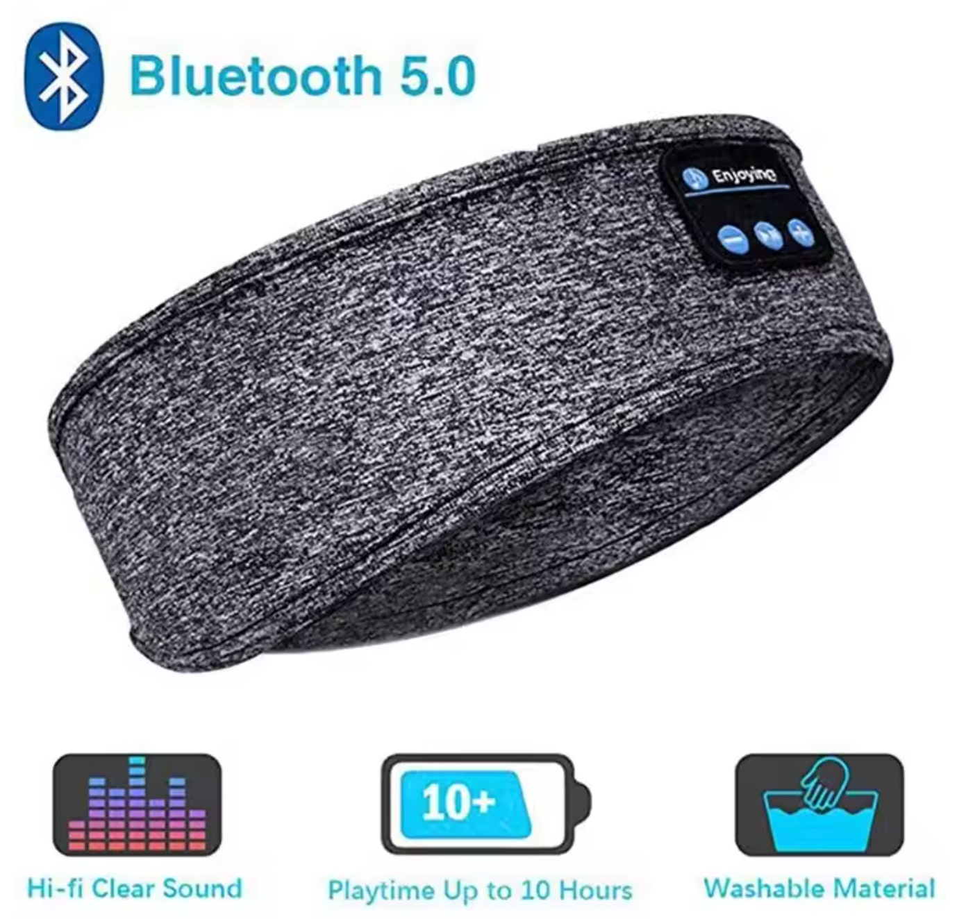 Bluetooth Sleep Headphones Soft Fabric Headband