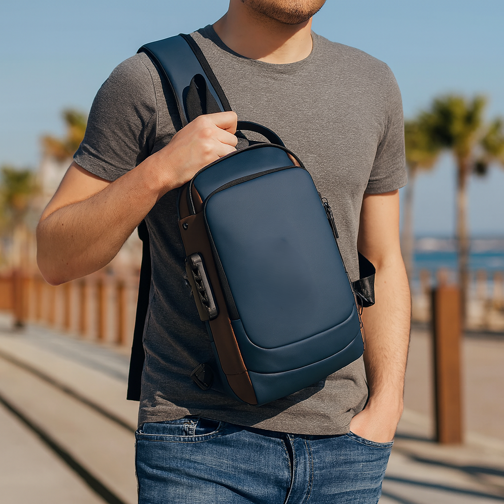 Mochila de hombro para viaje de hombre | Mochila pequeña antirrobo