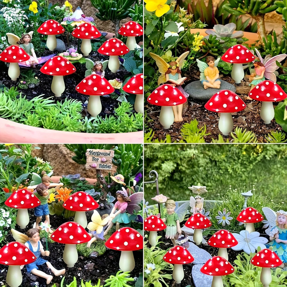 Solar Christmas Lights Outdoor Lights Colorful Mushroom LED Garden