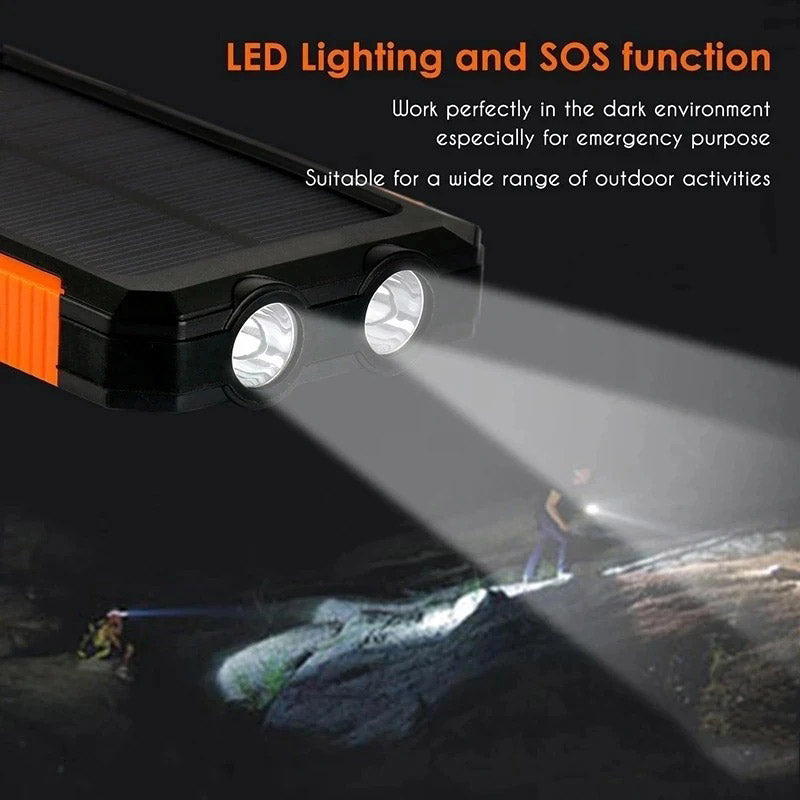 Jagdausrüstung Powerbank Solar-Ladegerät Wasserdichte Outdoor-Taschenlampe