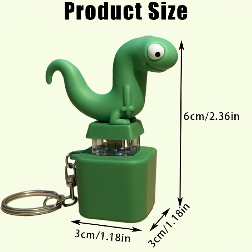 Sound Toy Lizard Keychain Lights Funny Animal Gift Kids Adults