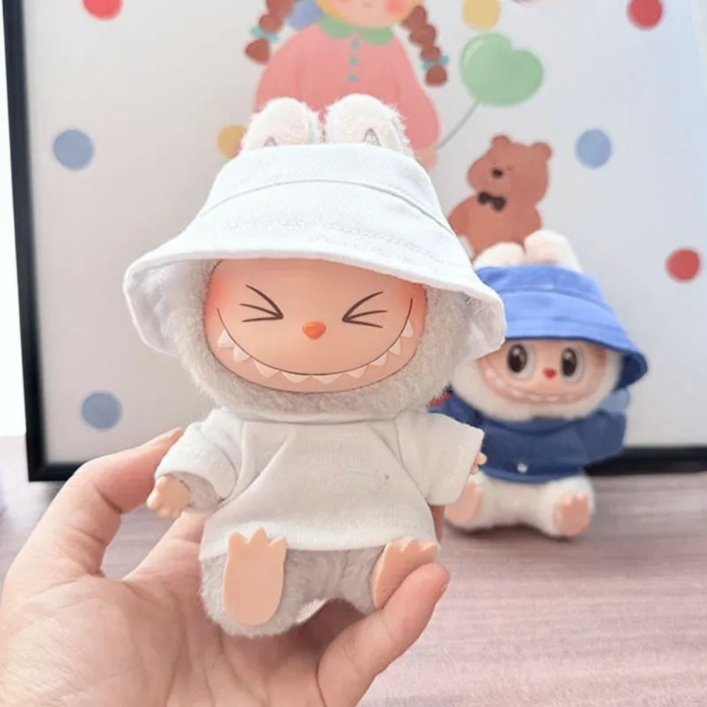 Ropa de muñeca conjunto deportivo de algodón con sombrero