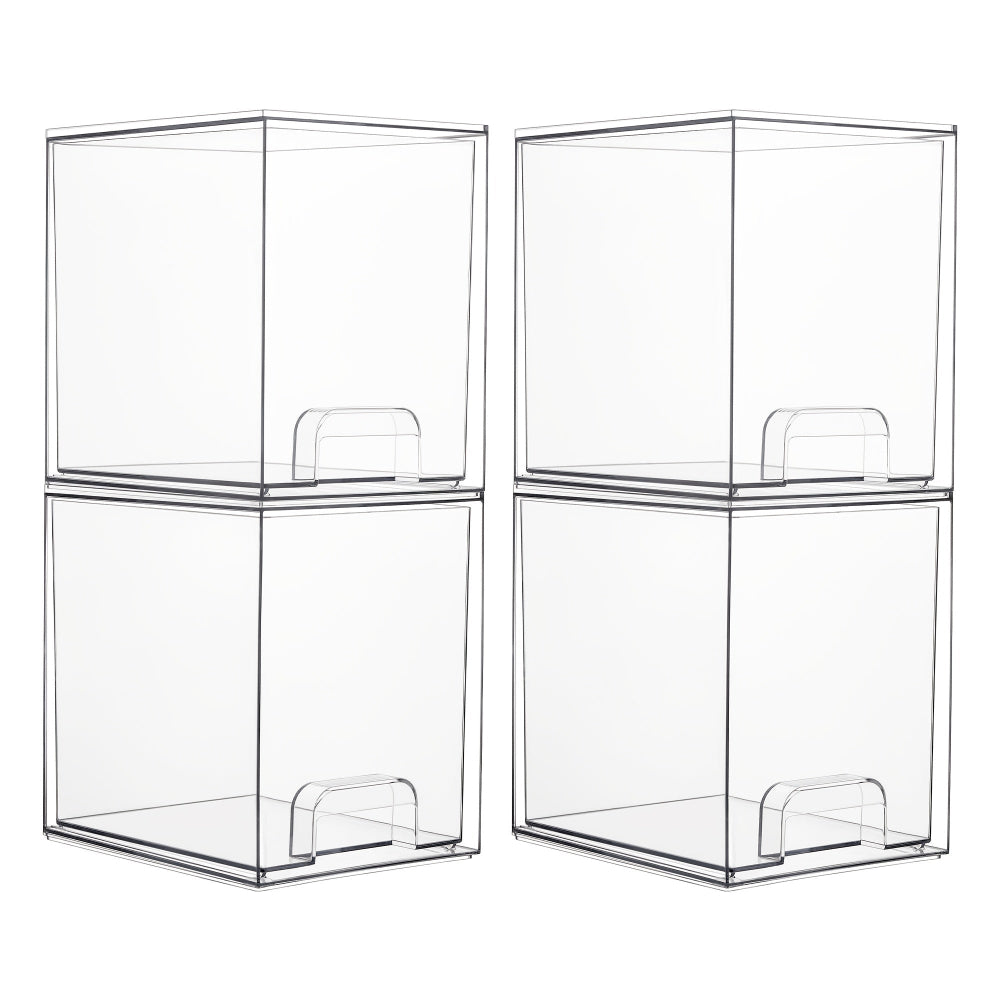 Storage Drawers Stackable Clear Organizer Closet Desk Use