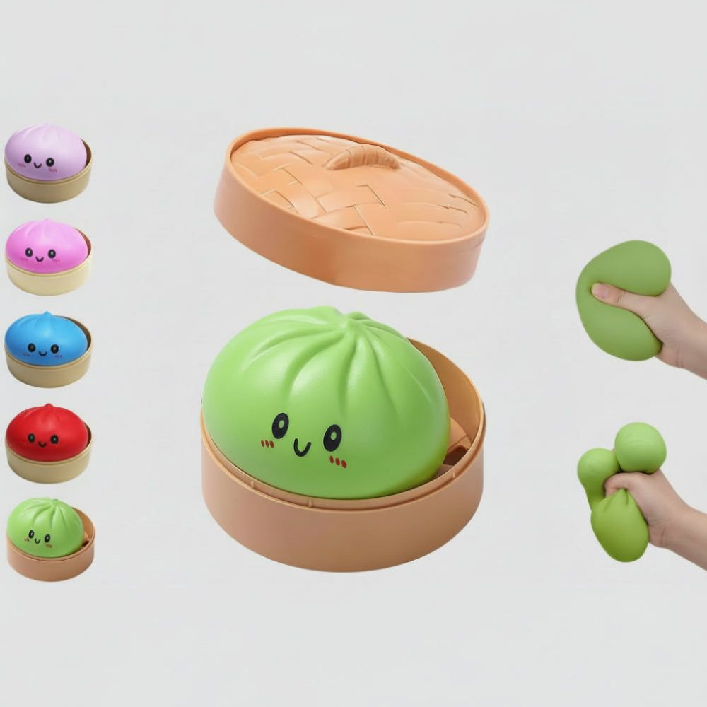 Stress Ball Squishy Dumpling Glitter Fidget Toy 9