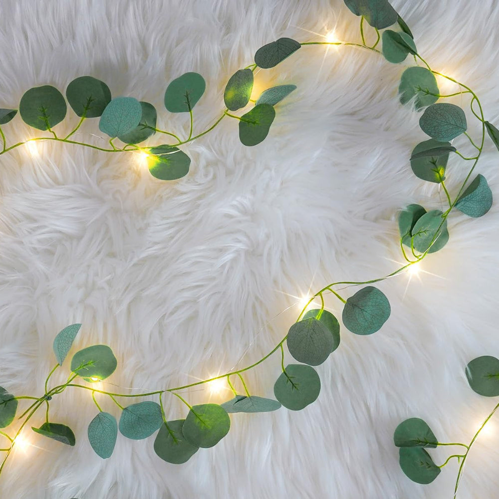 Decoraciones de Navidad Guirnalda de Hiedra LED para Interior Luces de Cadena