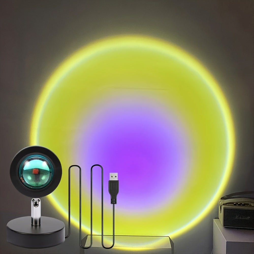 Sunset Lamp Gift Projection Light Rotating Ambient Desk Floor Decor