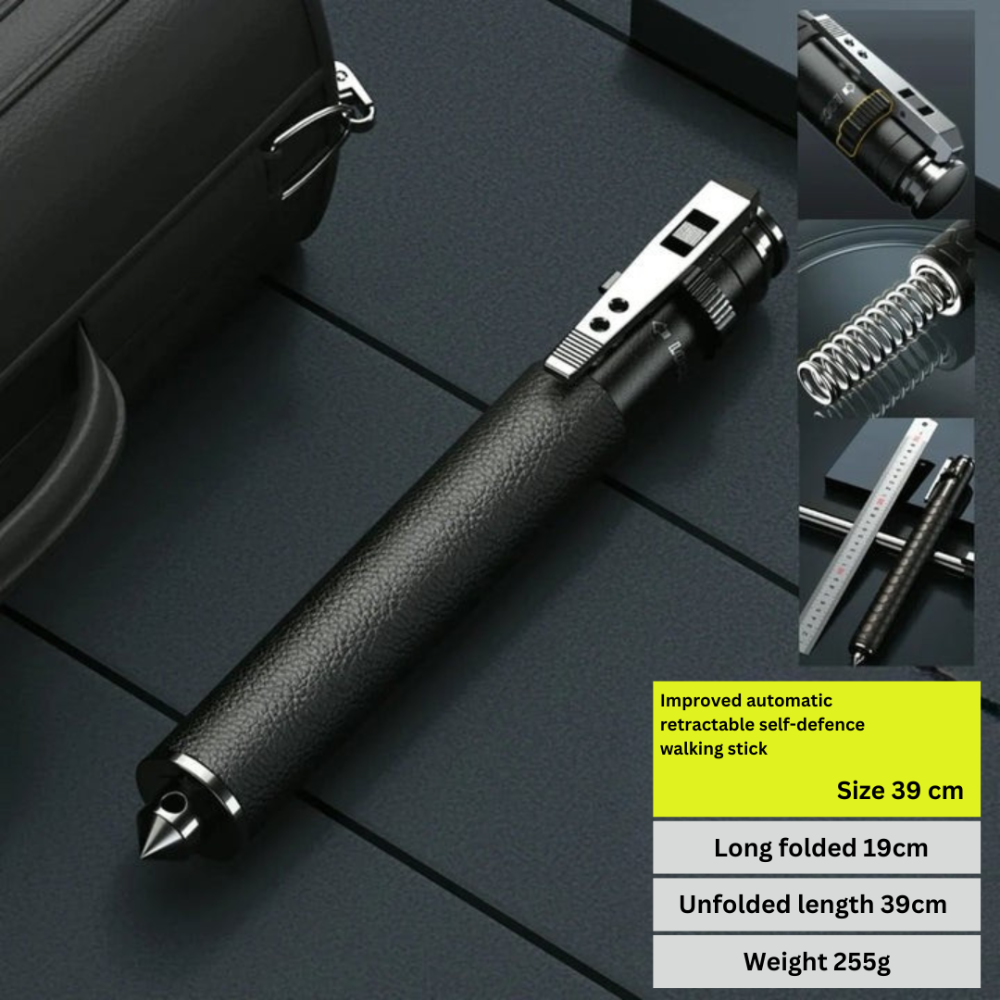 Tactical Outdoor Telescopic Self Defense Hiking Pole Safety Stick