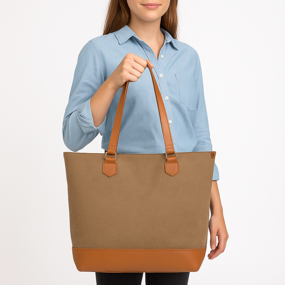 Women Canvas Tote Bag Large Minimalist Shoulder Bag