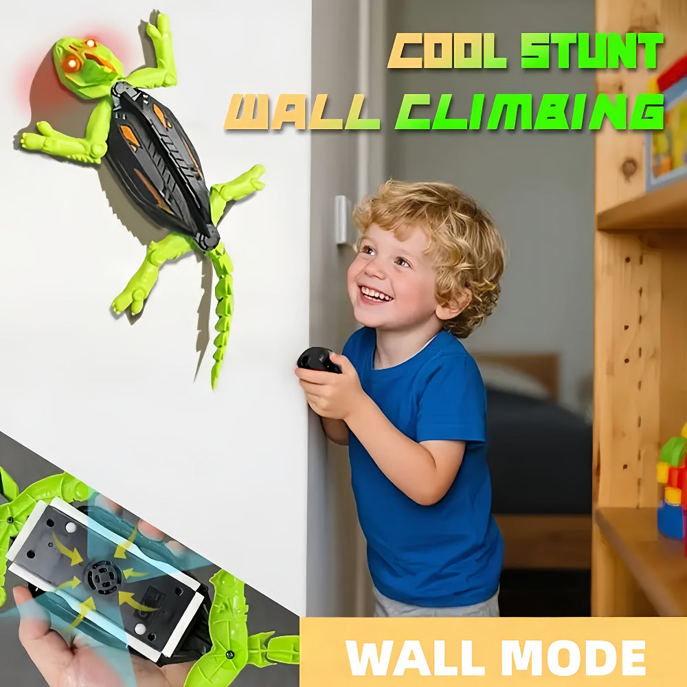 Toy Lizard Remote Control Wall Climbing LED Gecko Robot