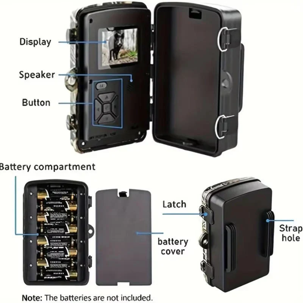 Trail Camera Hiking Night Vision Wildlife Camera Motion Sensor HD 5