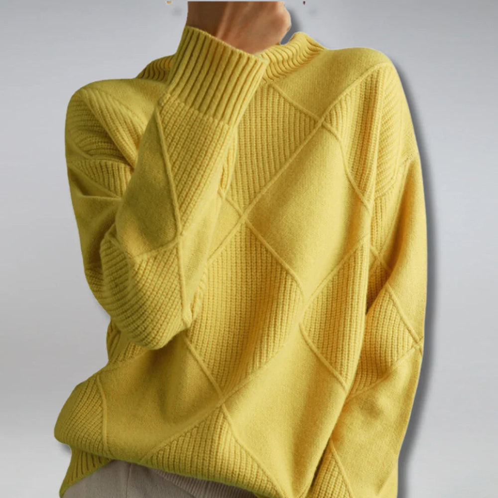 Women Oversized Turtleneck Sweater - Cozy Warm Thanks Giving Gift