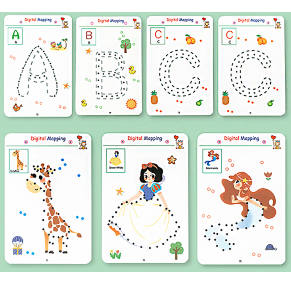 Tracing Book Kids Learning Letters Numbers and Shapes Workbook