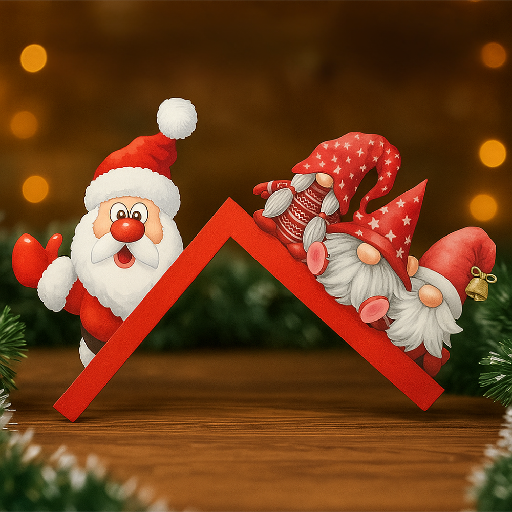 Wall Decor Christmas Santa’s Reindeer Door Frame Holiday Accent