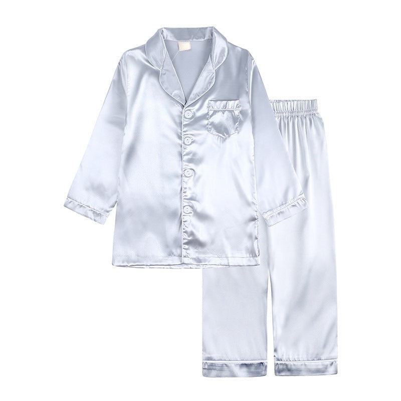 Silk Pyjama Set for Kids Sleepwear Comfort