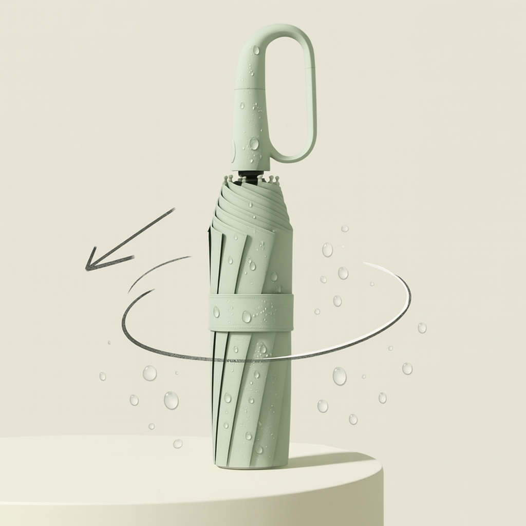 Paraguas de viaje compacto con dosel a prueba de viento