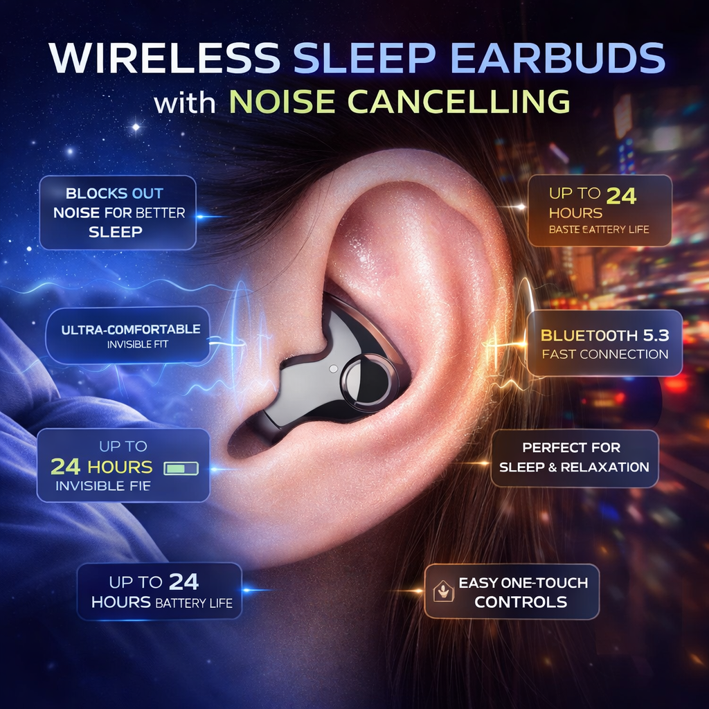 Auriculares inalámbricos para dormir con cancelación de ruido
