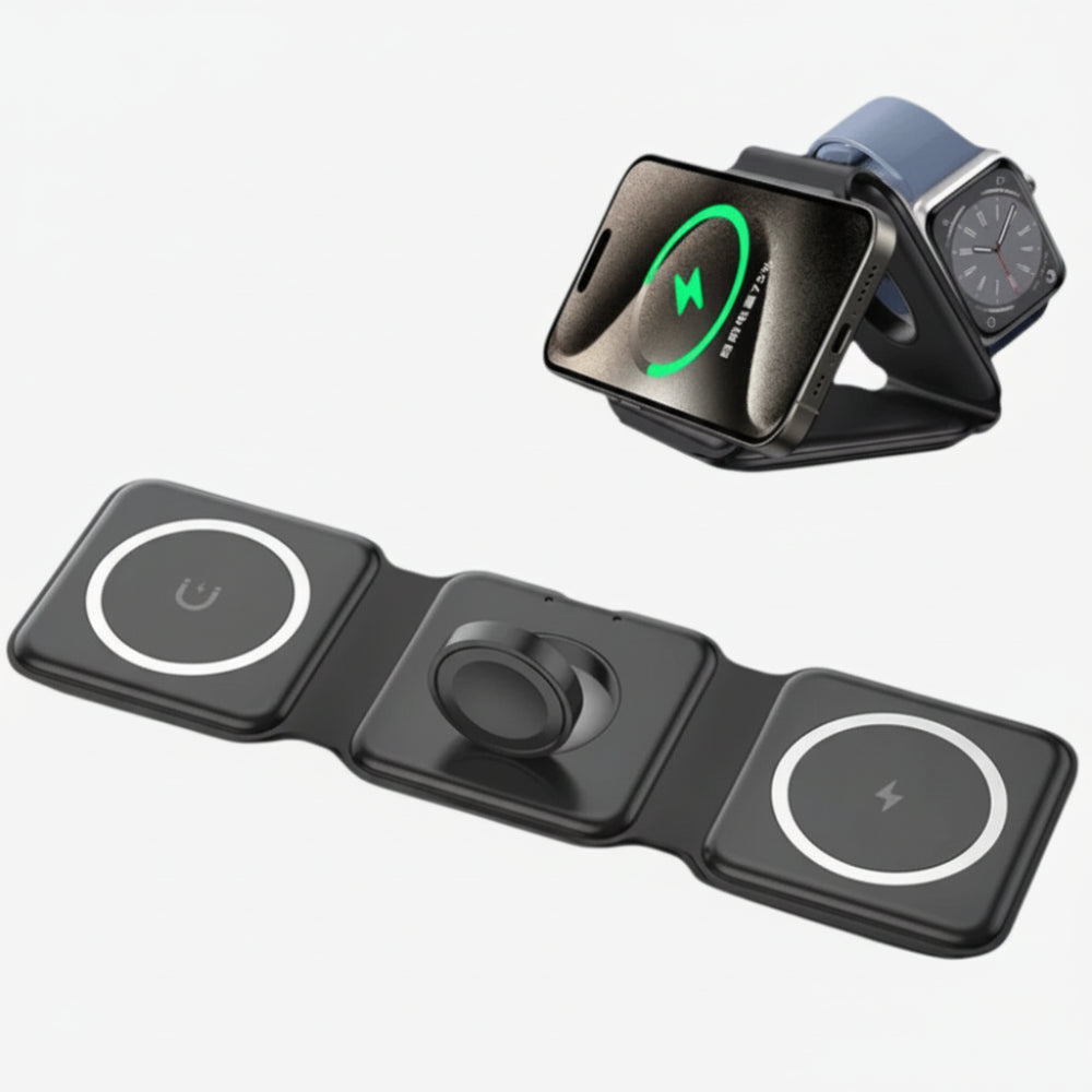 Wireless Charger Magnetic Foldable Charging Station Stand 1