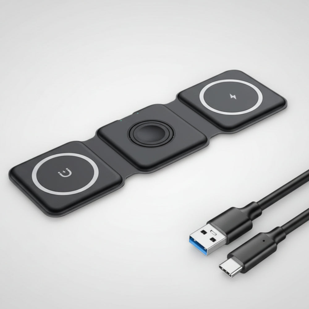 Wireless Charger Magnetic Foldable Charging Station Stand 7