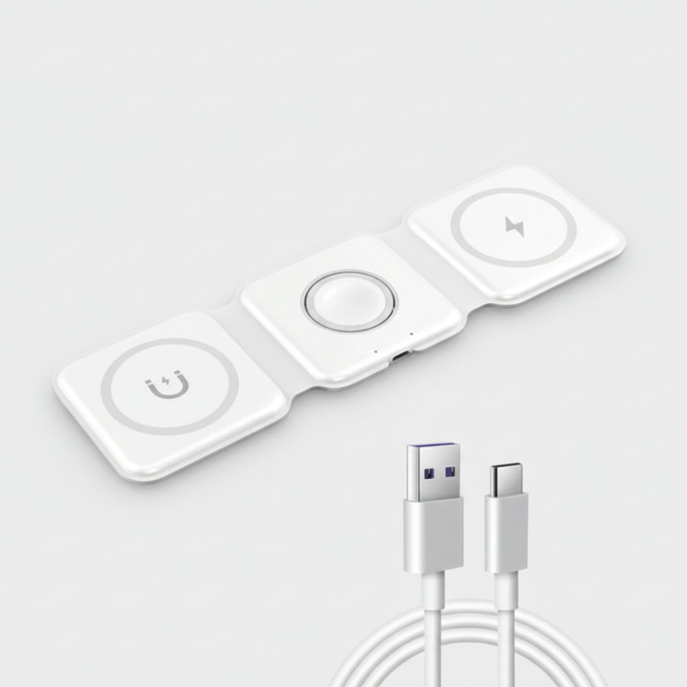 Wireless Charger Magnetic Foldable Charging Station Stand 8