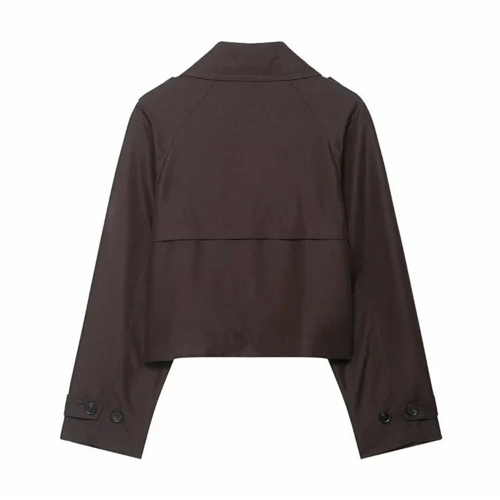 Dámský elegantní trenčkot - stylové dvouřadé svrchní oblečení