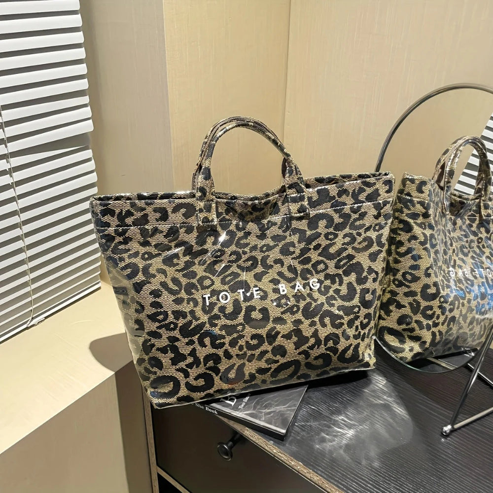 Women's Large Tote Bag - Metallic Oversized Reusable Handbag