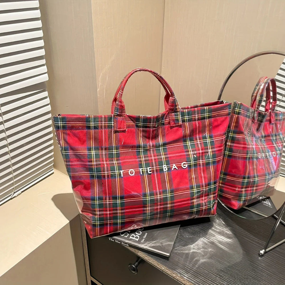 Women's Large Tote Bag - Metallic Oversized Reusable Handbag