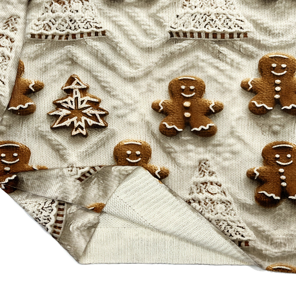 Dámský ošklivý vánoční svetr - perníkový legrační sváteční pletený