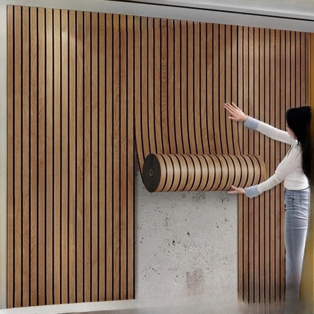 Wood Wall Panels Self Adhesive Wallpaper Waterproof PVC Decor