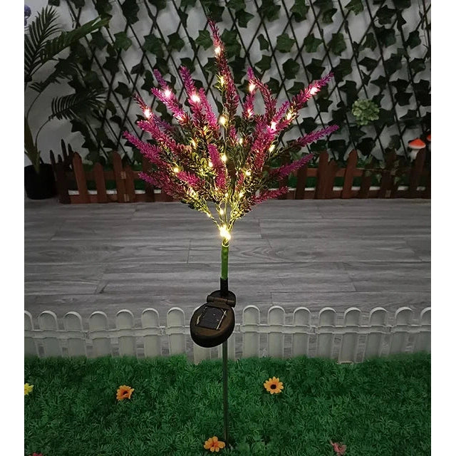 Luminous Bloom - Solar LED Garden Flower Lights for Outdoor Décor, Waterproof, Energy Efficient Lavender Design