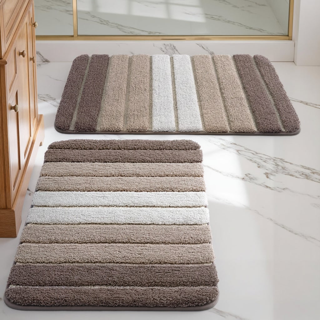 Absorbent Bath Rug Non-Slip Microfiber Design - Image 6