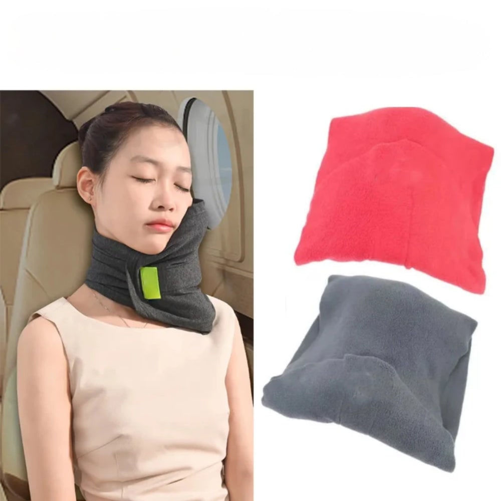 Adjustable Travel Pillow Neck Support Compact Neck Brace - Image 6