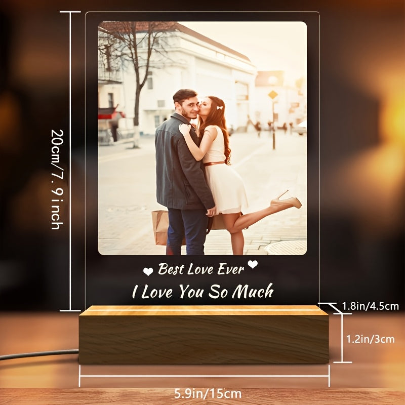 Digital Photo Frame Acrylic Light Night Lamp