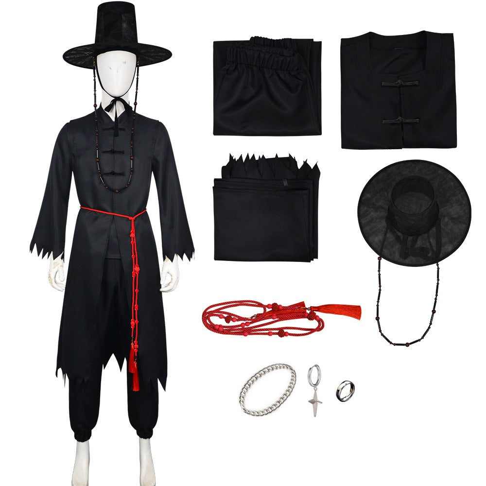 Boys “Your Idol” Performance Costume Full Set Black Halloween Cosplay Costume - Image 13